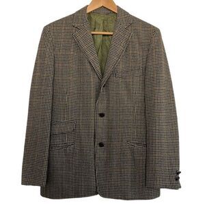 Vintage Olsen & Veerhusen Wool Houndstooth Blazer Jacket Coat Neutrals Men 38 40
